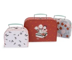 Moulin Roty Conjunto de 3 Maletines Después de la Lluvia^Niños Organizadores De Juguetes