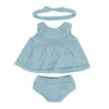 Niños Miniland Conjunto Punto Vestido y Diadema 38 cm