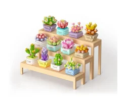 Niños KOCO Construcción Mini Planta Suculenta Azul 138 Piezas