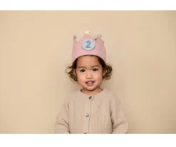 Niños Little Dutch Corona Cumplaños con Números Rosa