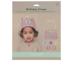 Niños Little Dutch Corona Cumplaños con Números Rosa