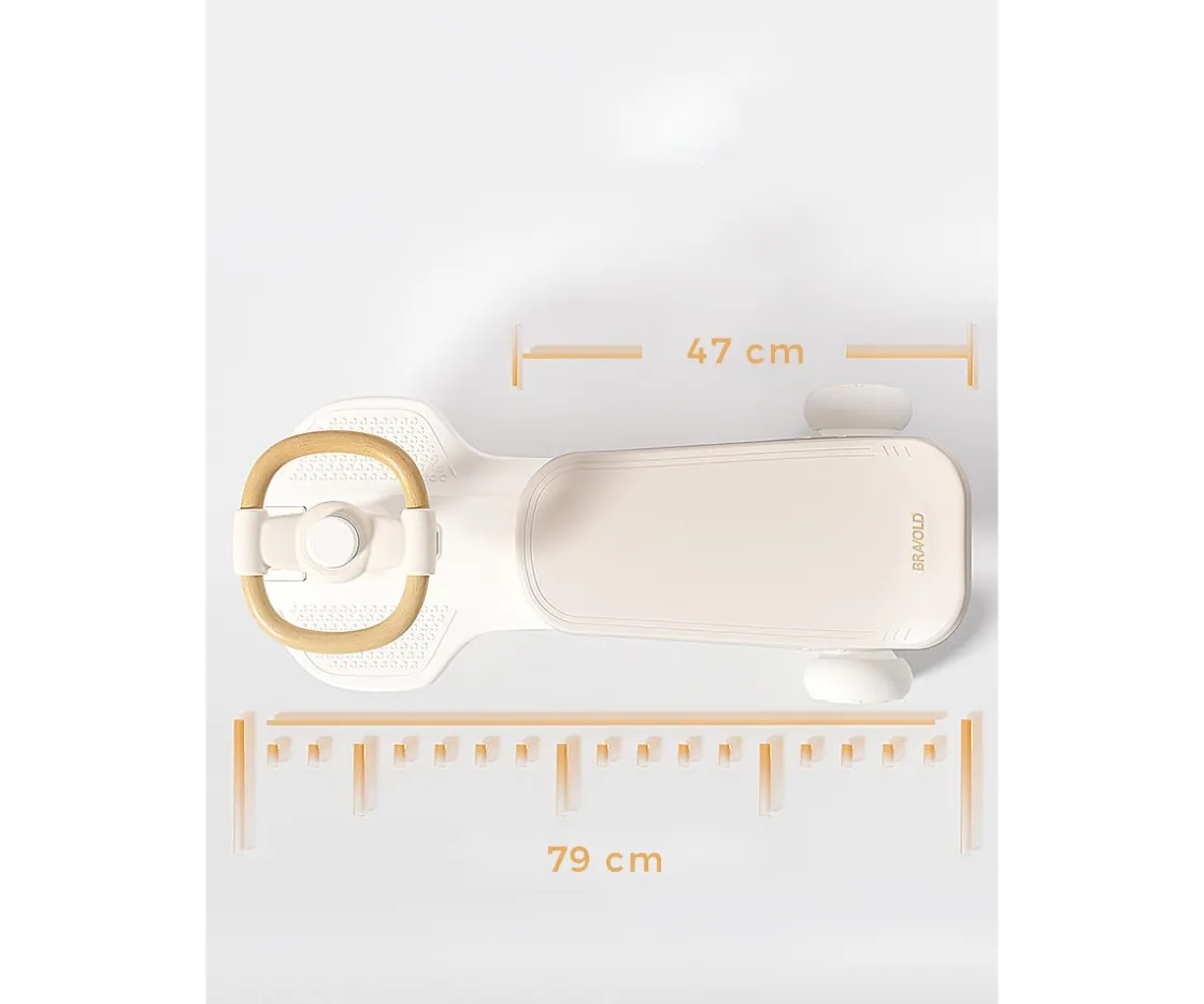 Bravold Correpasillos Patín Long Rider con Luz,Música y Ruedas Silenciosas Moca^Niños Patinetes