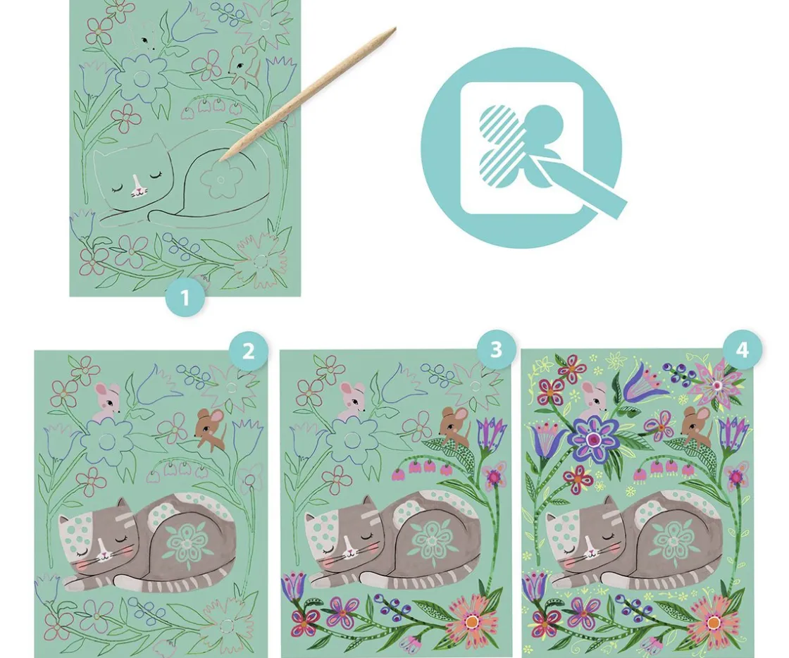 Niños Djeco Cuadros para Rascar Encuentros