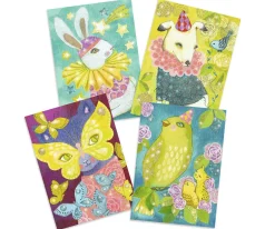 Niños Djeco Cuadros Purpurina Carnaval de Animales