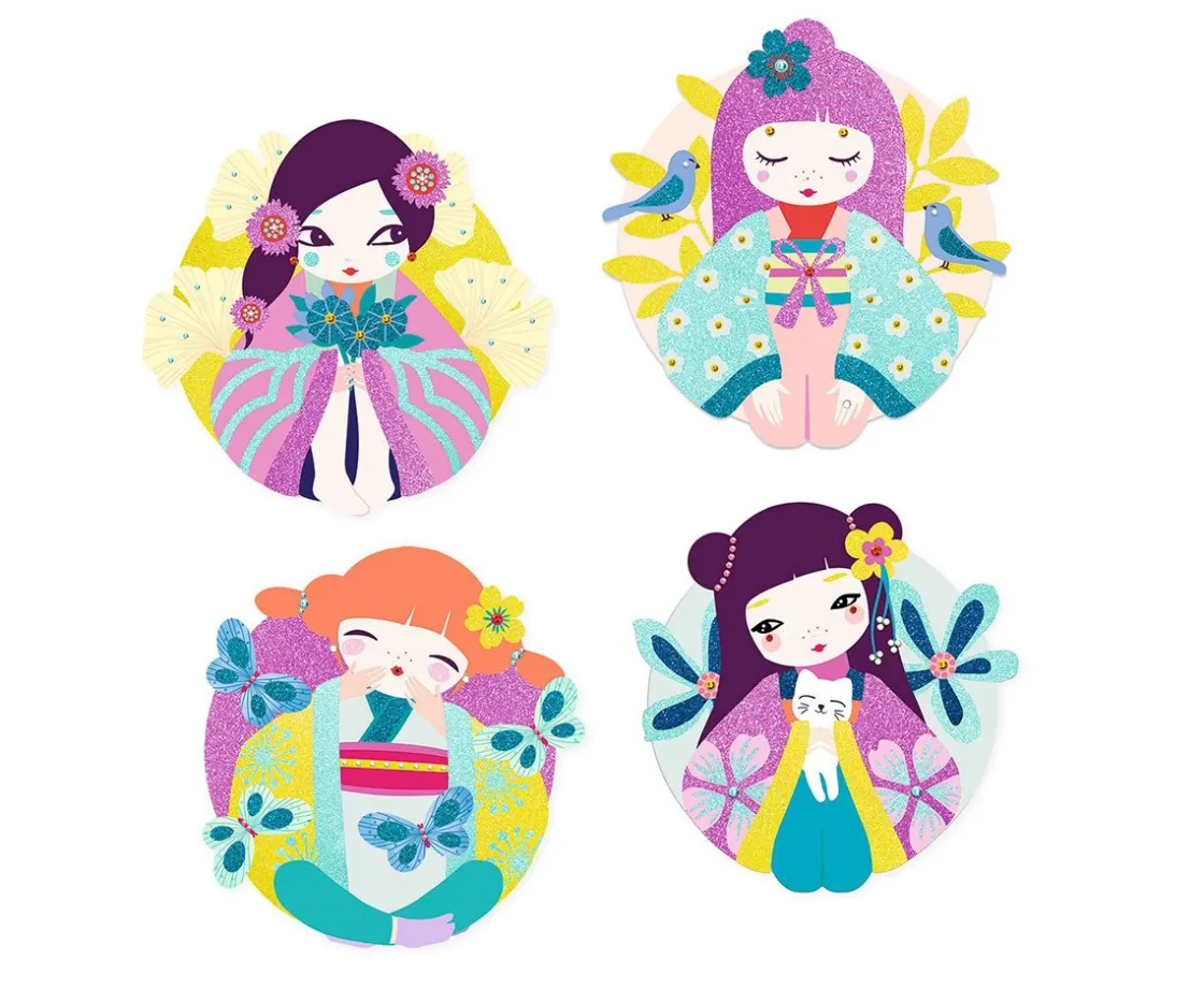 Niños Djeco Cuadros Purpurina Onnanoko