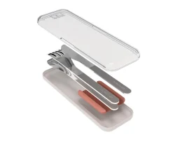 Monbento Cubiertos Acero Inoxidable Rose Moka