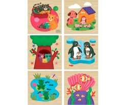 Niños Vilac Cubos Madera Animales Madera