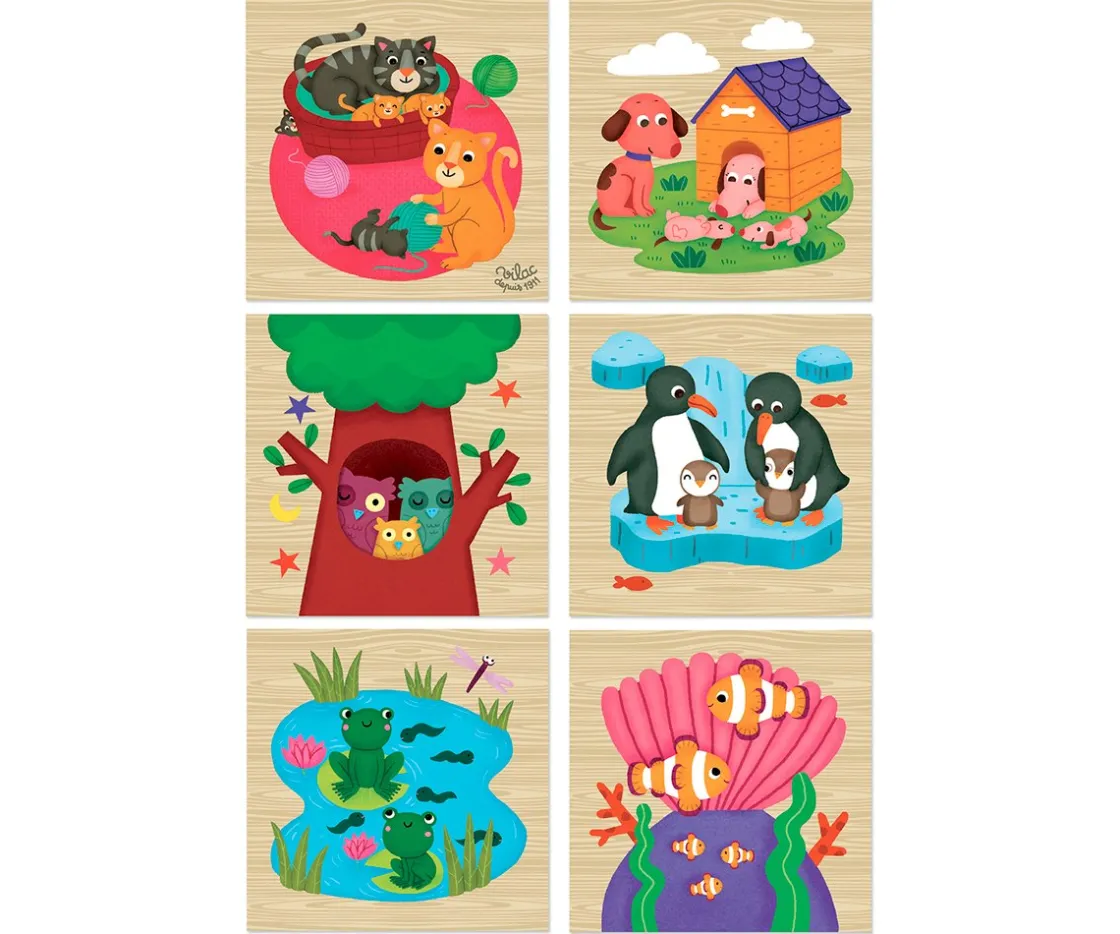 Niños Vilac Cubos Madera Animales Madera