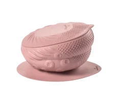 Miniware Cuenco de Silicona con Tapa y Ventosa Rasberry^ Vajilla Infantil