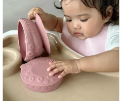 Miniware Cuenco de Silicona con Tapa y Ventosa Rasberry^ Vajilla Infantil