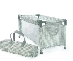 Niños Pasito a Pasito Cuna de Viaje Tom Vichy Verde para Muñecas