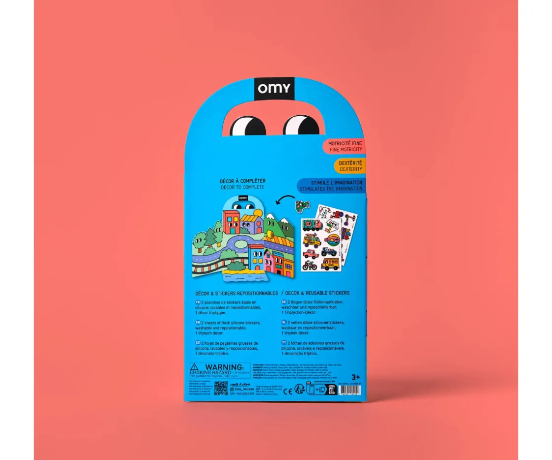 Omy Desplegable de Pegatinas Reutilizables Montessori ¡Vroom Vroom!^Niños Manualidades Para Niños