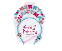 Great Pretenders Diadema Merry Christmas Turquesa^Niños Disfraces Para Niños