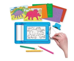 Niños 4M Dinosaur Rub Art studio