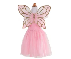 Great Pretenders Disfraz Mariposa Dorado con Alas 5-7Años^Niños Disfraces Para Niños