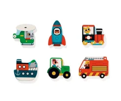 Niños Djeco Encajable Puzzle Vroom