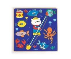 Niños Djeco Encajable Puzzle&Fish Color