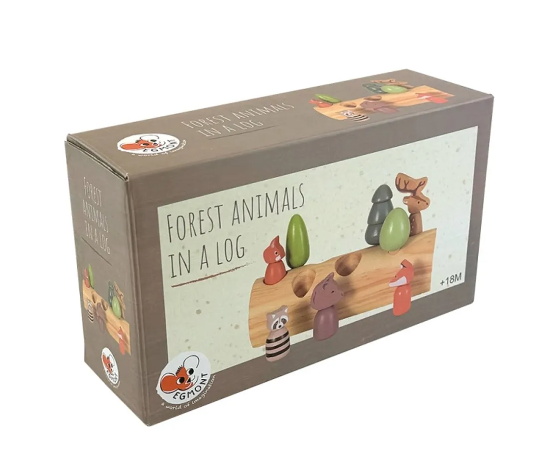 Egmont Encajable Tronco con Animales del Bosque^Niños Juguetes Para Niños De 18 Meses