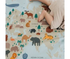 Niños Mimaar Enrollagateo Simple Estampado Mapa Mundi