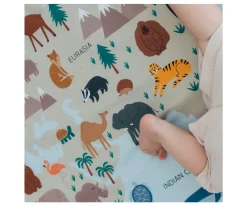 Niños Mimaar Enrollagateo Simple Estampado Mapa Mundi