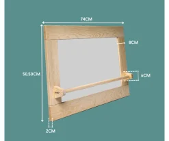Niños Ethos Wood Espejo Montessori Pequeño con Barra de Madera