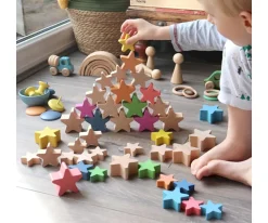 Niños TickiT Estrellas Madera Natural