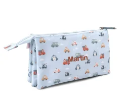 Tutete Estuche 3 Compartimentos City Cars Personalizable