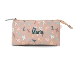 Tutete Estuche 3 Compartimentos Funny Letters Personalizable