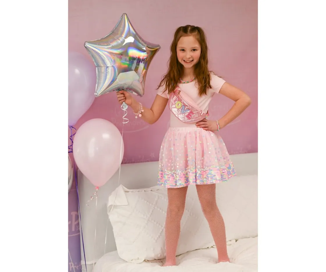 Great Pretenders Falda Lentejuelas Party Fun Sequins Skirt Pink Neon 4-6 años^Niños Disfraces Para Niños