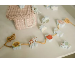 Niños Little Dutch Figuras de Madera para Enlazar Cordones Little Farm