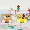 Niños Janod Furgoneta Unicornio de Madera Reino Encantado Cross Roads Blanco