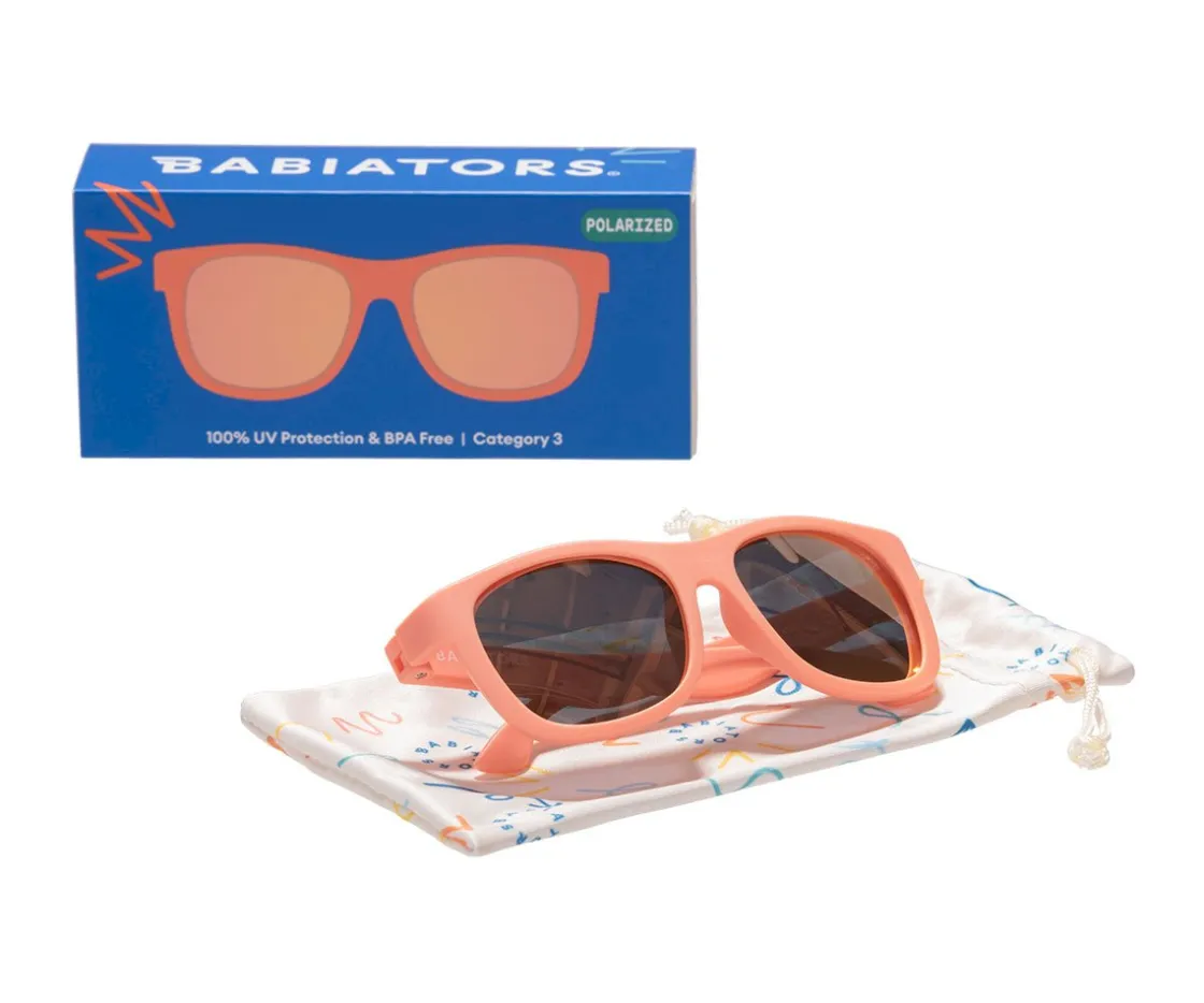 Babiators Gafas de Sol Flexibles (3-5 años) Navigators Polarizadas Perfectly Papaya^Niños Gafas De Sol Para Niños