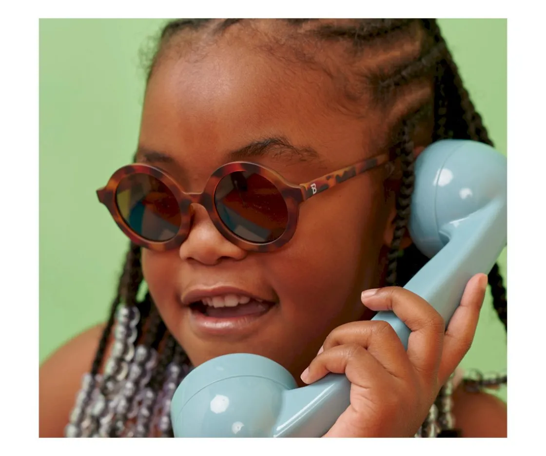 Babiators Gafas de Sol Flexibles (3-5años) Euro Round Amber Lenses Classic Tortoise^Niños Gafas De Sol Para Niños