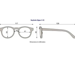 Babiators Gafas de Sol Flexibles ECO Keyhole (3-5 años) Pacific Blue^Niños Gafas De Sol Para Niños