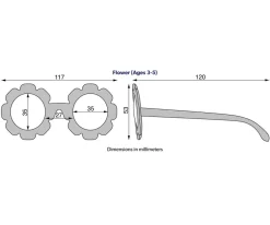 Babiators Gafas de Sol Flexibles Flower (3-5años) Sweet Sunflower^Niños Gafas De Sol Para Niños