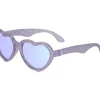 Babiators Gafas de Sol Flexibles Hearts (0-24meses) Lavender Shimmer Purple Mirrored Lenses^Niños Gafas De Sol Para Niños