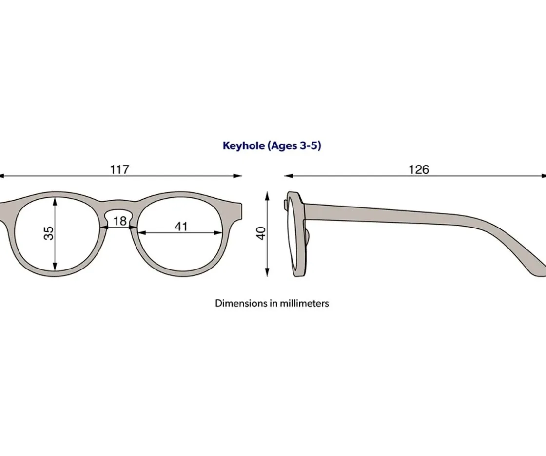 Babiators Gafas de Sol Flexibles Keyhole Bermuda Blue (3-5 años)^Niños Gafas De Sol Para Niños