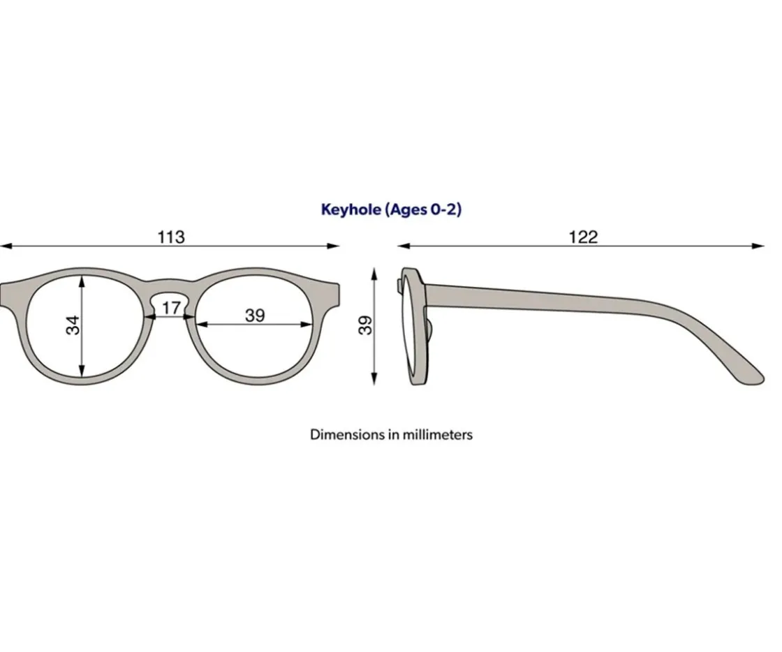 Babiators Gafas de Sol Flexibles Keyhole (0-24meses) Sweet Cream^Niños Gafas De Sol Para Niños