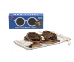 Babiators Gafas de Sol Flexibles (0-24meses) Euro Round Amber Lenses Classic Tortoise^Niños Gafas De Sol Para Niños