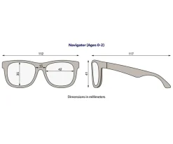 Babiators Gafas de Sol Flexibles Navigators (0-24meses) Neon Road Rainbow^Niños Gafas De Sol Para Niños