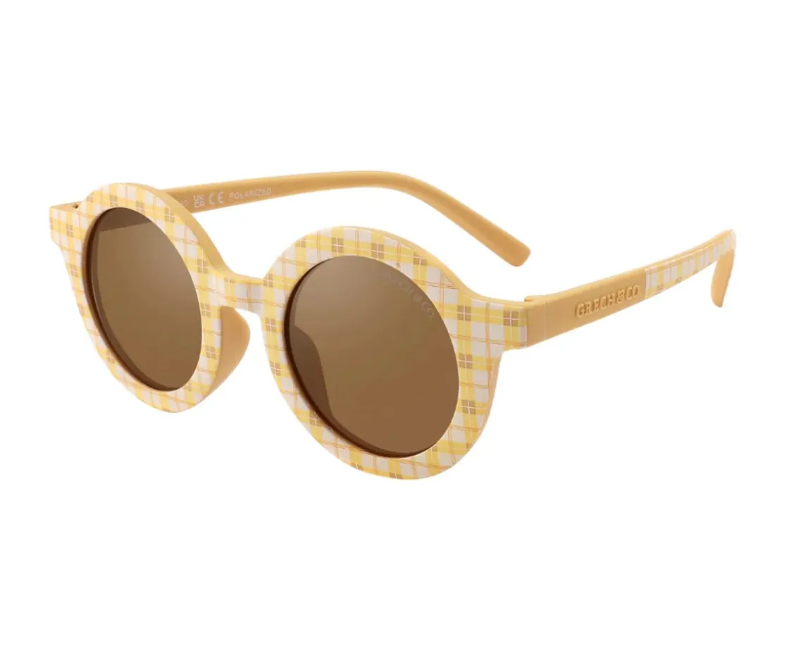 Grech & Co Gafas de Sol Infantil Polarizadas Round Buckwheat Plaid (18m-8años)^Niños Gafas De Sol Para Niños