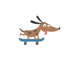 Tutete Textil Gorra con Visera Junior Azul Skater Dog Personalizada