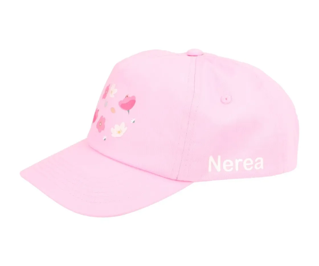 Tutete Textil Gorra con Visera Junior Rosa Little Garden Personalizada