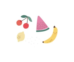 Tutete Textil Gorra con Visera Junior Rosa Fruits Personalizada