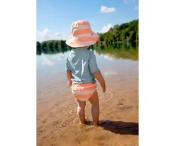 Lassig Gorrito de Baño Reversible Stripes Milky Peach^ Gorritos De Playa