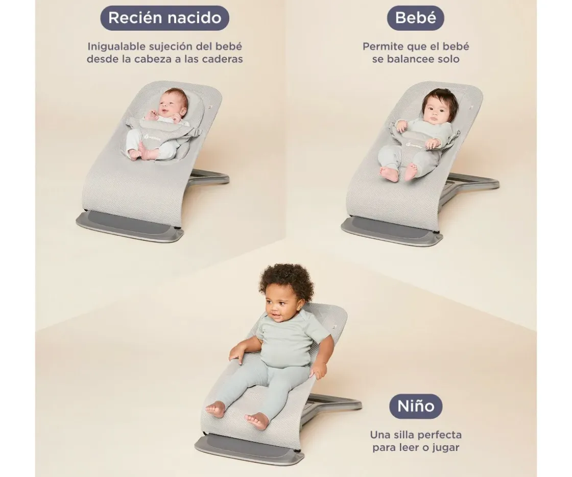 Ergobaby Hamaca 3 en 1 Evolve Mesh Gris Claro^ Mobiliario Infantil