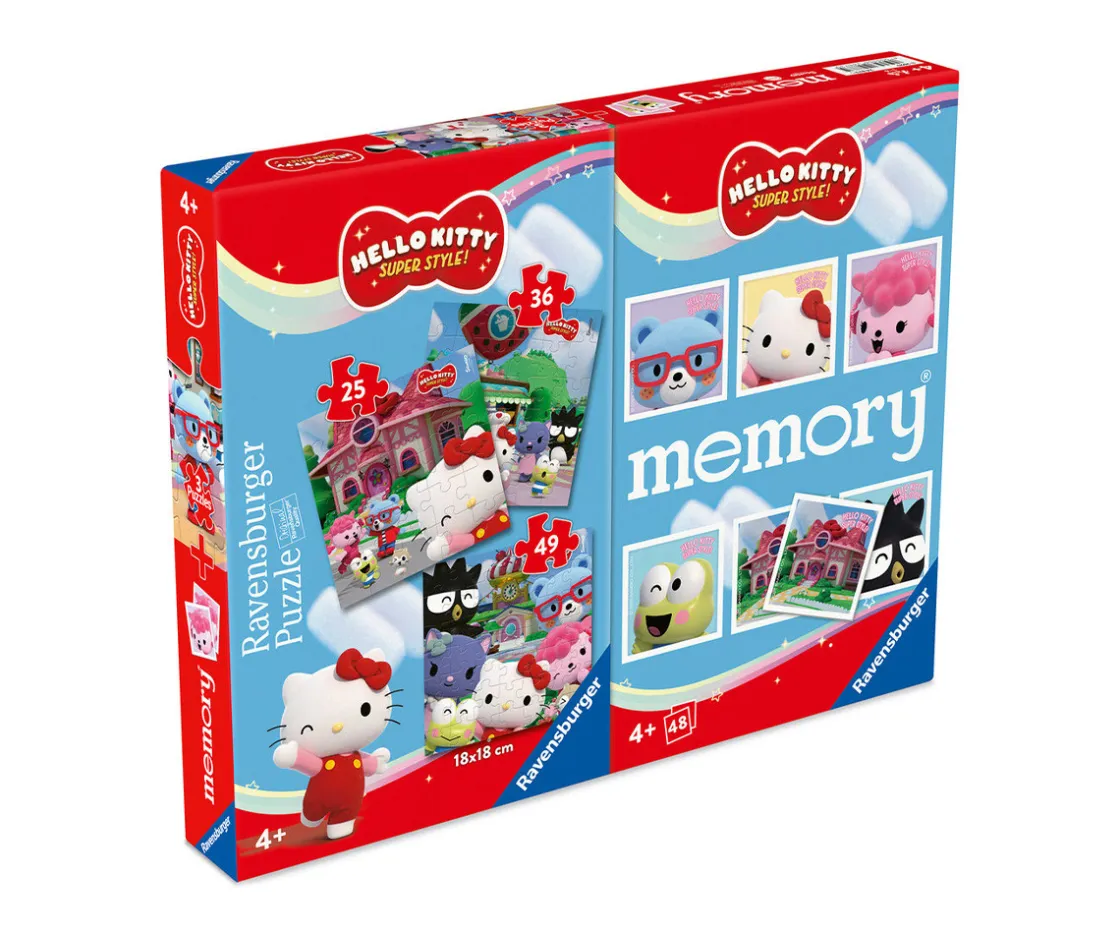 Niños Ravensburger Hello Kitty Juego de Memoria + 3 Puzzles