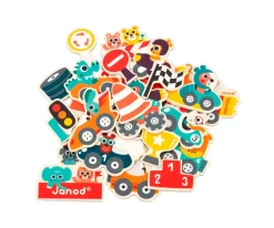 Niños Janod Imanes de Coches de Carreras 24 Piezas
