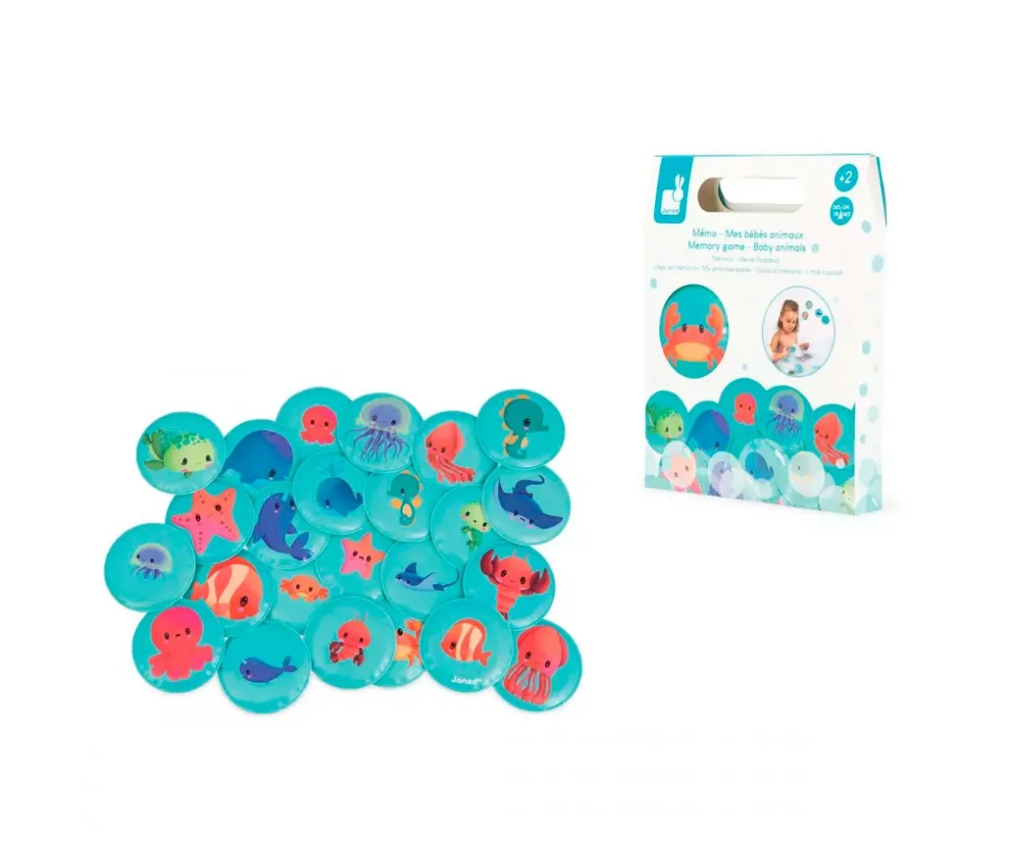 Niños Janod Juego de Memoria Baño Mis Animales Bebés