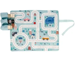 Monnëka Juego Mantel con Circuito Azul + 3 Coches^Niños Juguetes Niños 3 Años